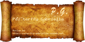 Péterffy Gabriella névjegykártya