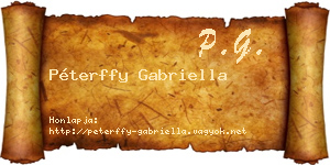 Péterffy Gabriella névjegykártya