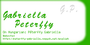 gabriella peterffy business card