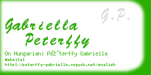 gabriella peterffy business card